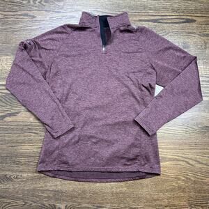 UNRL Elite Pullover Mens Large Purple Quarter Zip Raglan Stretch Athletic